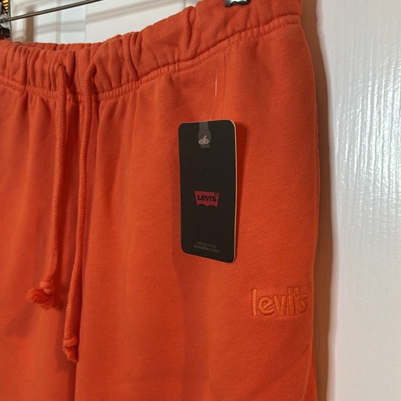 NWT LEVI’s women’s Orange Jogger Sweatpants size small 100% cotton - Picture 3 of 10